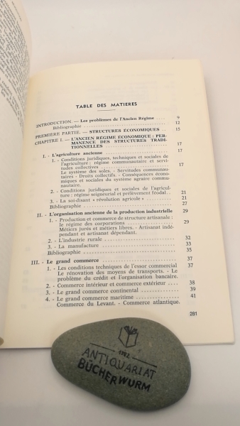 Soboul: La France a la veille de la Révolution économie & société