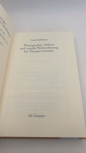 Hoffmann, Nora (Verfasser): Photographie, Malerei und visuelle Wahrnehmung bei Theodor Fontane / Nora Hoffmann 