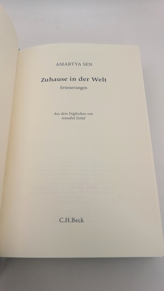 Sen, Amartya: Zuhause in der Welt Erinnerungen