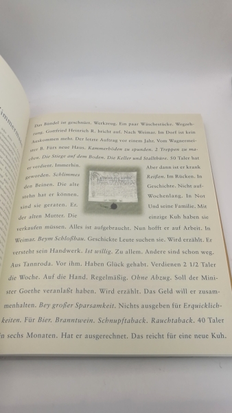 Moritz, Marina (Herausgeber): Goethe trifft den gemeinen Mann Alltagswahrnehmungen eines Genies; [anläßlich der Ausstellung "Goethe Trifft den Gemeinen Mann. Alltagswahrnehmungen eines Genies" im Museum für Thüringer Volkskunde Erfurt vom 1. August 1999 b