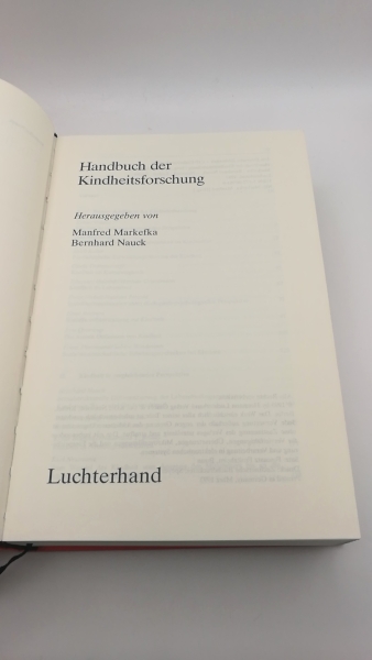 Markefka, Manfred (Hrsg.): Handbuch der Kindheitsforschung 