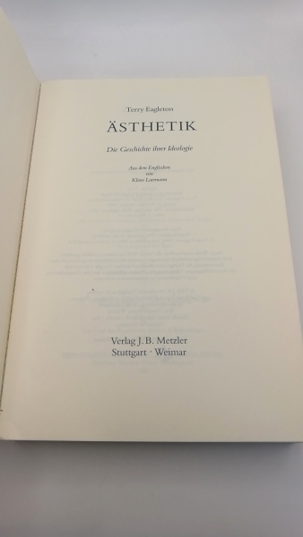 Eagleton, Terry: Ästhetik Die Geschichte ihrer Ideologie