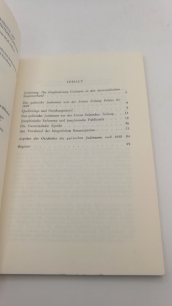 Häusler, Wolfgang: Das galizische Judentum in der Habsburgermonarchie Im Lichte der zeitgenössischen Publizistik und Reiseliteratur von 1772 - 1848