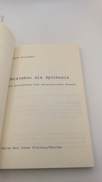 Hirschfeld, Dieter: Verstehen als Synthesis Die evolutionäre Form hermeneut. Wissens