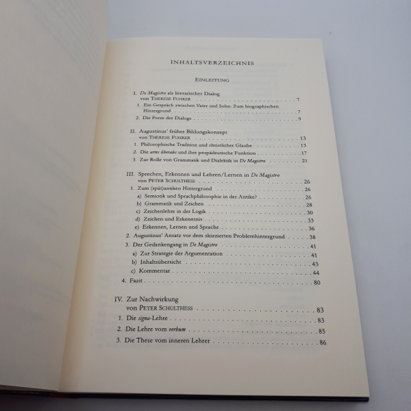 Fuhrer, Therese (Herausgeber): Augustinus: Opera - Werke Band 11: De magistro - der Lehrer