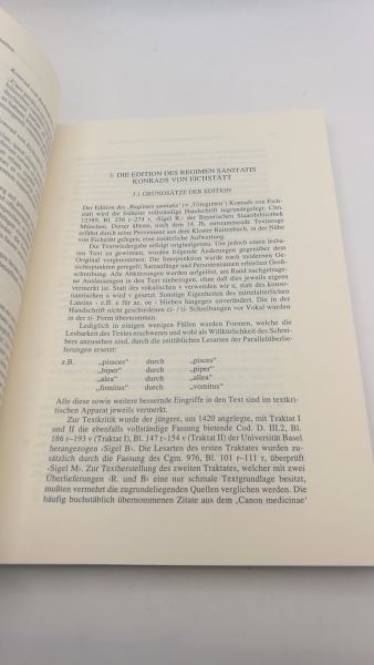 Hagenmeyer, Christa: Das Regimen sanitatis Konrads von Eichstätt Quellen, Texte, Wirkungsgeschichte