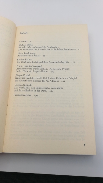 Müller, Michael: Autonomie der Kunst Zur Genese und Kritik einer bürgerlichen Kategorie