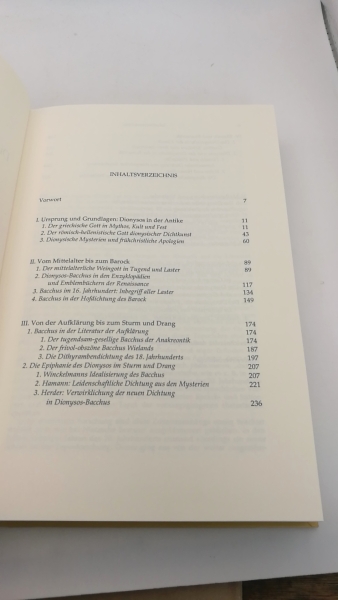 Baeumer, Max L. (Verfasser): Dionysos und das Dionysische in der antiken und deutschen Literatur / Max L. Baeumer 