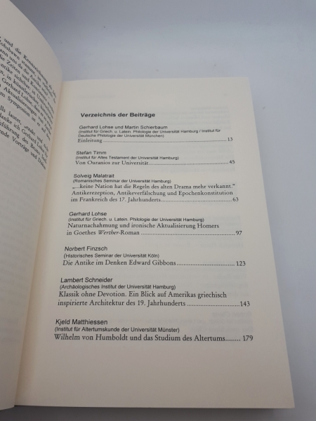 Lohse, Gerhard (Herausgeber): Aktualisierung von Antike und Epochenbewusstsein 