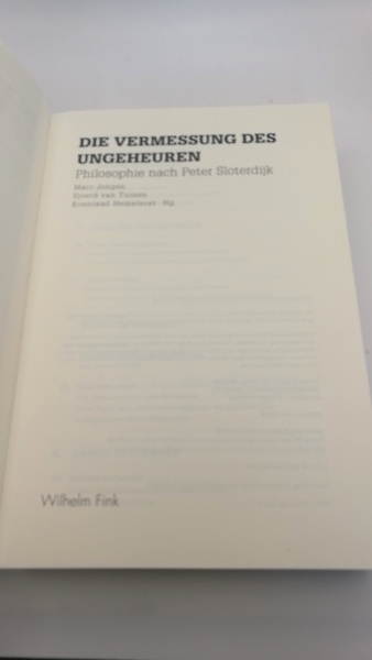 Jongen, Marc (Herausgeber): Die Vermessung des Ungeheuren Philosophie nach Peter Sloterdijk