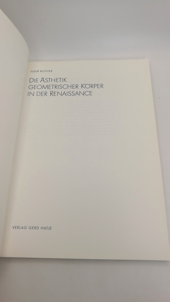 Richter, Fleur: Die Ästhetik geometrischer Körper in der Renaissance 