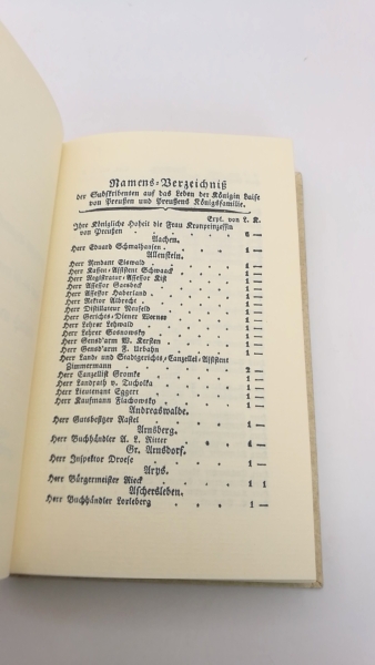 Rautenberg, Carl Ludwig: Das Leben der Königin von Preussen Luise Auguste Wilhelmine Amalie 