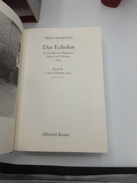 Kempowski, Walter: Das Echolot. 4 Bände im Orig.-Schuber Ein kollektives Tagebuch