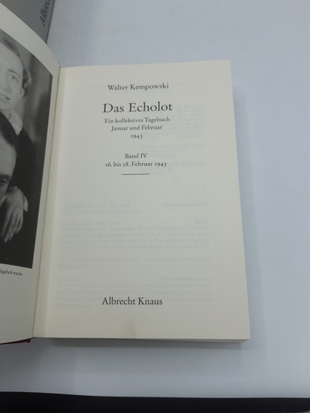 Kempowski, Walter: Das Echolot. 4 Bände im Orig.-Schuber Ein kollektives Tagebuch