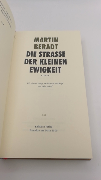 Beradt, Martin: Die Strasse der kleinen Ewigkeit Roman