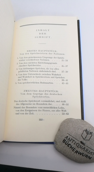 Sailer, Johann Michael: Die Weisheit auf der Gasse oder Sinn und Geist deutscher Sprichwörter. 