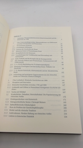 Holzer, Angela (Verfasser): Rehabilitationen Roms Die römische Antike in der deutschen Kultur zwischen Winckelmann und Niebuhr / Angela Cornelia Holzer