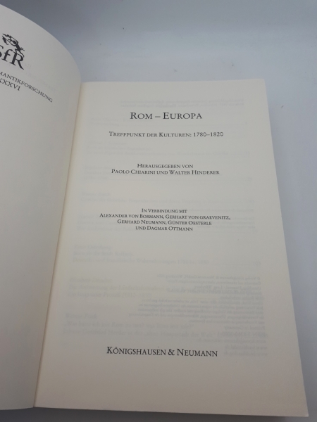 Chiarini, Paolo (Herausgeber): Rom - Europa Treffpunkt der Kulturen: 1780 - 1820