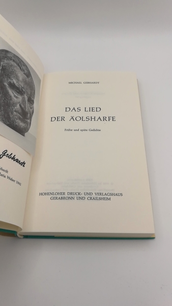 Gebhardt, Michael: Das Lied der Ãolsharfe Frühe und späte Gedichte