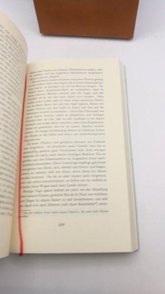 J.C.L. Haken (Hrsg.): Lebensbeschreibung des Seefahrers, Patrioten und Sklavenhändlers Joachim Nettelbeck. Von ihm selbst aufgezeichnet. Die Andere Bibliothek. Herausgegeben von Hans Magnus Enzensberger. Limitierte Vorzugsausgabe. 999 Exemplare. Handschri