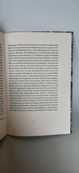 Kant, Immanuel: Über die Wiederherstellung der ursprünglichen Anlage zum Guten in ihre Kraft. Mit einer Radierung von Simon Dittrich