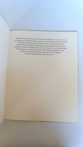 Plato, Friedrich Schleiermacher (Übersetzer): Das Höhlengleichnis. 26. Druck der Ed. Tiessen. Aus dem siebenten Kapitel von Platons "Staat". In der Übertragung von Friedrich Schleiermacher. Mit einer signierten Radierung von Herbert Bessel