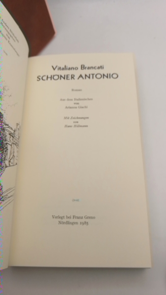 Brancati, Vitaliano: Schöner Antonio. Roman Aus dem italienische von Arianna Giachi