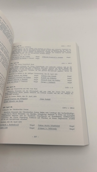 Diehlmann, Hans Heinz (Hrgs.): Erbhuldigungsakten des Herzogtums und Königreichs Preussen. 3. Teil , 1678 bis 1737 : Geheimes Staatsarchiv Preussischer Kulturbesitz, Etatsministerium  87 d Nr. 39 bis 55