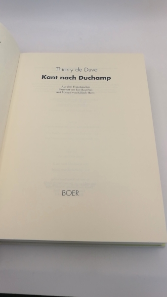 Duve, Thierry de: Kant nach Duchamp 