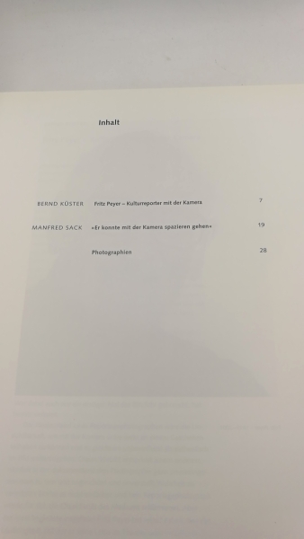 Peyer, Fritz: Fritz Peyer - Photographien 26. Mai bis 28. Juli 2002, Landesmuseum für Kunst und Kulturgeschichte Oldenburg