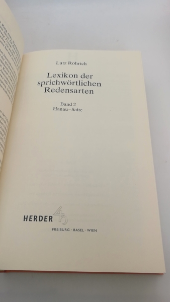 Röhrich, Lutz: Lexikon der sprichwörtlichen Redensarten. 3 Bände (=vollst.) 