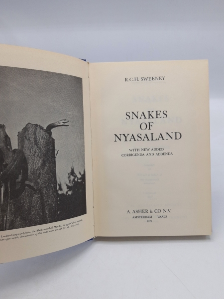 R.C.H. Sweeney: Snakes of Nyasaland. With new addes corrigenda and addenda