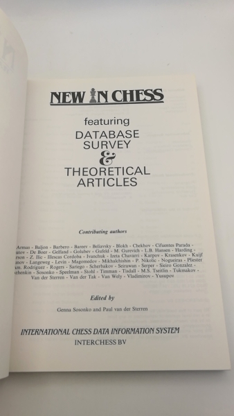 Sosonko / van der Sterren (Ed.), Genna / Paul: New in Chess. Yearbook 23 1992. featuring Database Survey & Theoretical Articles