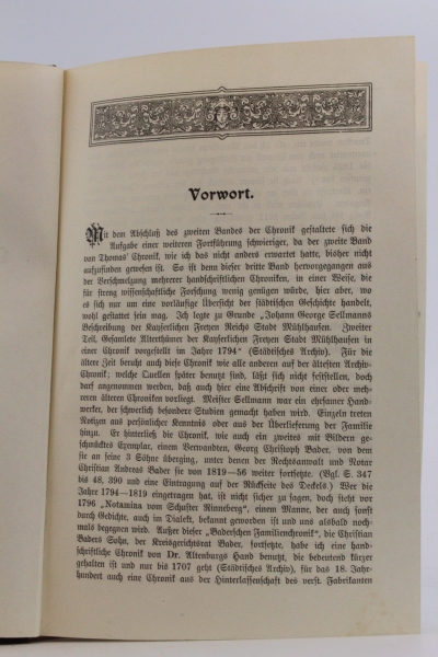 Jordan, Dr.: Chronik der Stadt Mühlhausen in Thüringen Band II: 1600 - 1770, Band IV: 1770 - 1890, Band V: Namen- und Sachverzeichnis