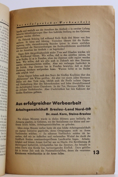 ohne Autor: Das Freie Wort 30. Heft Sozialdemokratisches Diskussionsorgan Aufmarsch zur Wahlschlacht. Viktor Schiff: Brünings Kabale und Pleite. Aus erfolgreicher Werbe-Arbeit. Müller-Potsdam: Der erste Feuerschein der deutschen Revolution