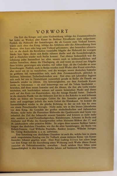 von Bode, W. (Vorw.), W. F. Volbach  (Hrsg.): Die Sammlung Silten