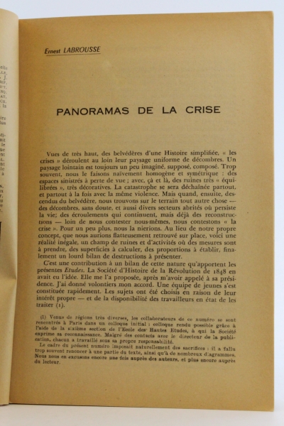 Collectif: Aspect de la crise et de la depression de l economie francaise au milieu du XIXe siecle 1846-1851