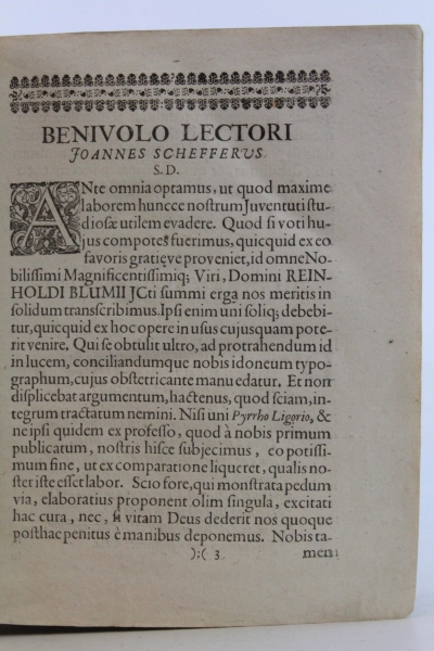 Schefferi, Joannis: Argentoratensis de re vehiculari veterum Accedit pyrrhi ligorii V.C. de vehiculis fragmentum. Nunquam ante publicatum. Ex Bibliotheca Sereniff. Reg. Christinae. Cum ejusdem I. Schefferi Arg. Annotationibus.