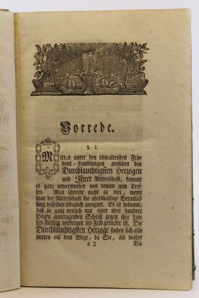 ohne Autor: Das letzte Wort zur Behauptung des Rechts der Herzoglich-Mecklenburgischen Auseinandersetzungs-Convention vom 3ten August 1748 Wodurch die Zweifel, welche die Mecklenburgische Ritterschaft neulich in einer zwoten Schrift unter dem Rahmen ausfü