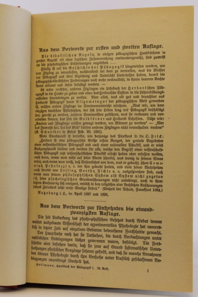 Heilmann, Dr. Karl: Handbuch der Pädagogik nach den neuen Lehrplänen.