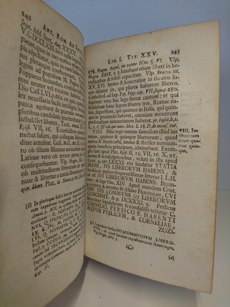 Heineccius, Johann Gottlieb: Antiquitatum Romanarum Iurisprudentiam illustrantium syntagma secundum ordinem Institutionum Iustiniani digestum In quo muzlta Iuris Romani atque Auctorum veterum Loca explicantur atque illustrantur