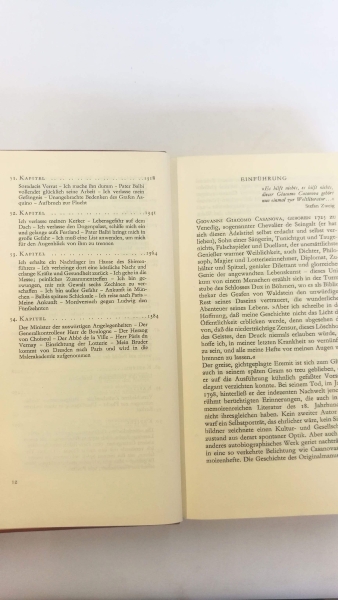 Giacomo Casanova: Memoiren. Vollständig übertragen von Heinrich Conrad 1.-3. Band Dünndruckausgabe. Einband von G. Lachenmaier. Reutlingen, Einbandgestaltung: Boris A. Pfützner