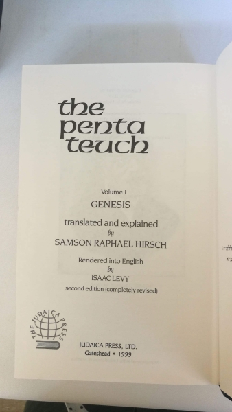 Raphael Hirsch, Isaac Levy: The Pentateuch. 7 Bände Translated and explained by Samson Raphael Hirsch. Rendered into English by Isaac Levy.