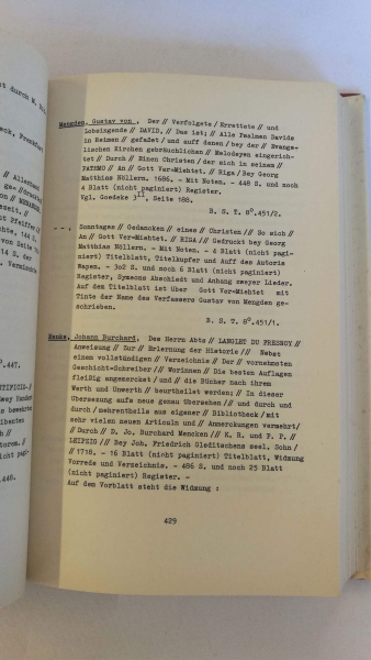 Zentralantiquariat der DDR (Hrgs.): Bibliographie zur Barockliteratur. Bibliotheca Societatis Teutonicae Saeculi XVI-XVIII. 2 Bände. Katalog der Büchersammlung der Deutschen Gesellschaft in Leipzig. Nach dem von Ernst Kroker bearbeiteten handschriftlichen