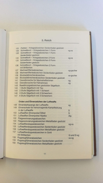 Mandry, Horst: Die Orden und Ehrenzeichen des Dritten Reiches. Band 4 Die Kampfabzeichen der Luftwaffe, des Heeres und der Kriegsmarine.