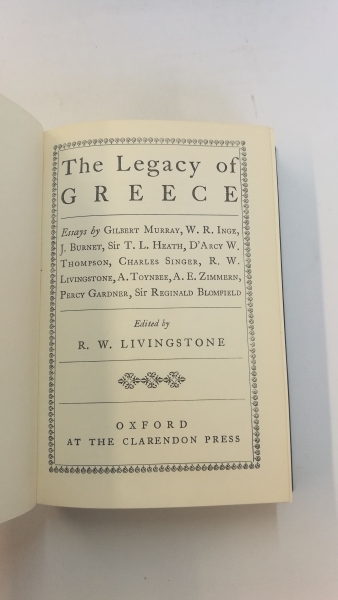 Livingstone, R. W.: The Legacy of Greece