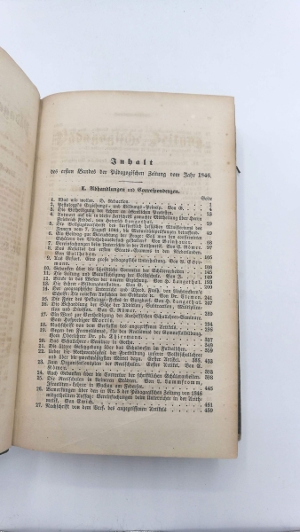 Gräfe / Clemen (Hrsg.), Dr. H. / Dr. C.: Pädagogische Zeitung. Zweiter (2.) Jahrgang 1846. 2. Bände. Mit Fragmenten I. Jahrgang 1845