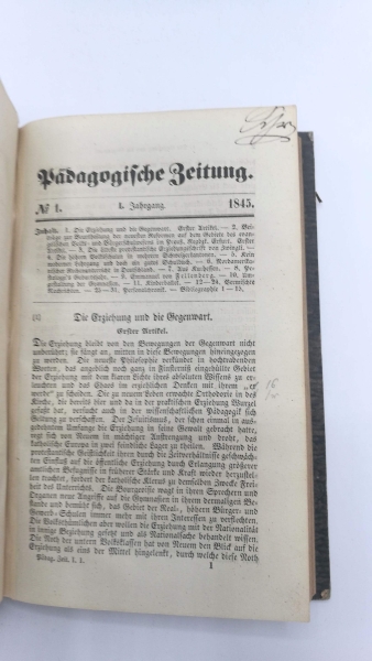 Gräfe / Clemen (Hrsg.), Dr. H. / Dr. C.: Pädagogische Zeitung. Zweiter (2.) Jahrgang 1846. 2. Bände. Mit Fragmenten I. Jahrgang 1845