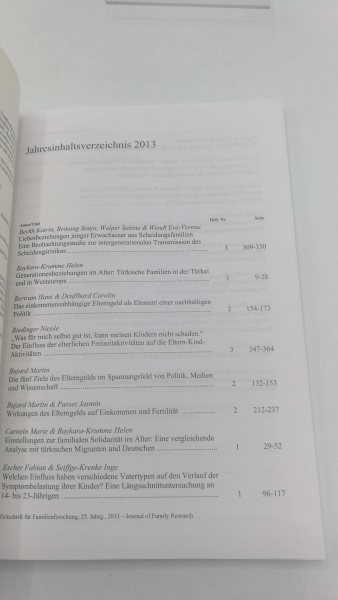 Bierschock (Red.), Kurt P.: Zeitschrift für Familienforschung 25. Jahrgang 2013 Heft 3