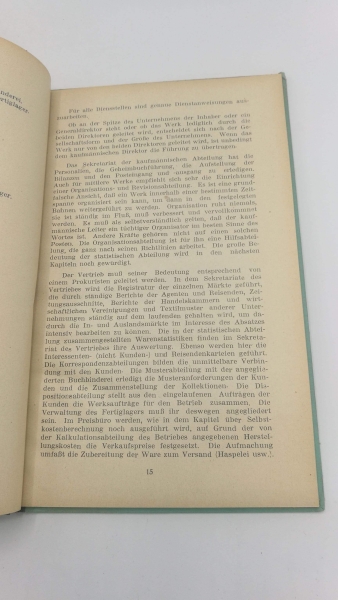 Eicke, Karl: Kaufmännische Organisation und Verrechnungswesen in der Textil-Industrie